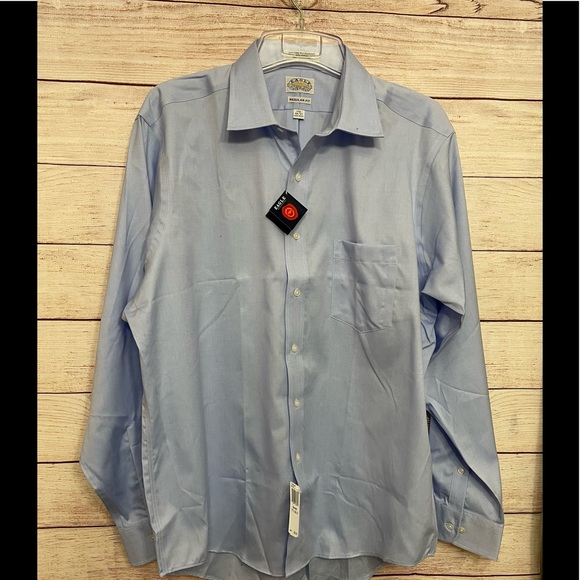 Eagle Other - NWT $69 Eagle Shirtmakers 17.5 364/3 Men's Regular-Fit Blue Dress Shirt